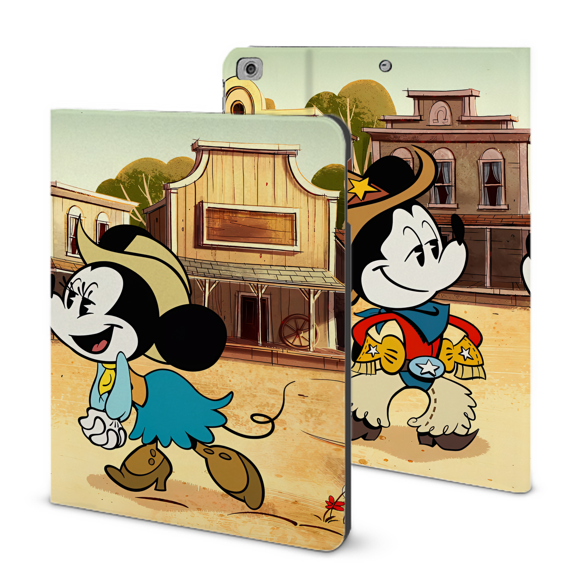 （画像用） ミッキーマウス Mickey Mouse IPad ケース ブック型 PUレザー TPU 耐衝撃 軽量 薄型 ペン収納なし 全面保護 IPad 各モデル対応